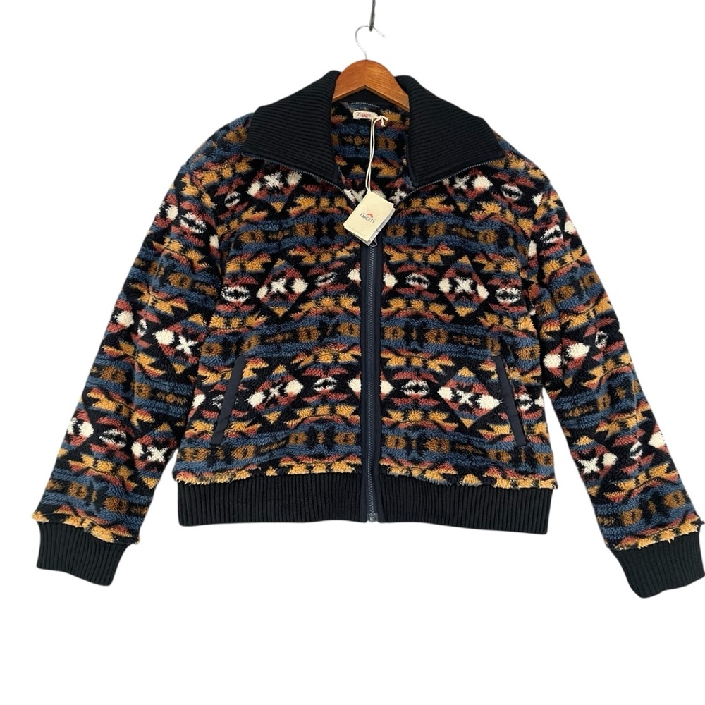 Faherty Thunder Voice Eagle High Pile Fleece Jacket XL NWT
